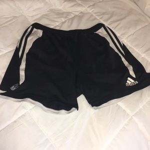 Back and white adidas shorts